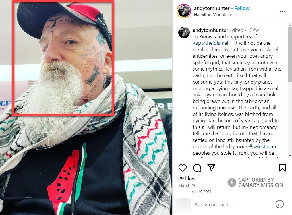 Andrew Hunter  - Instagram - Mar 10, 2024
