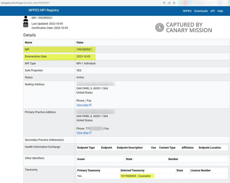 Celine Khalife cm05 npiregistry.cms.hhs.gov_#6