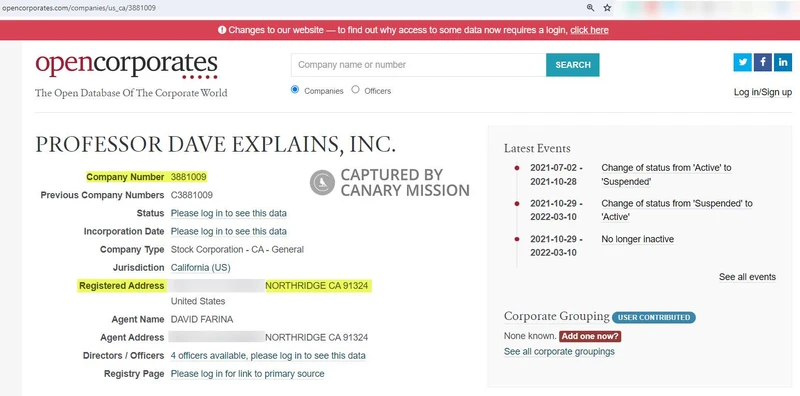 Dave Farina cm11 opencorporates.com_#12