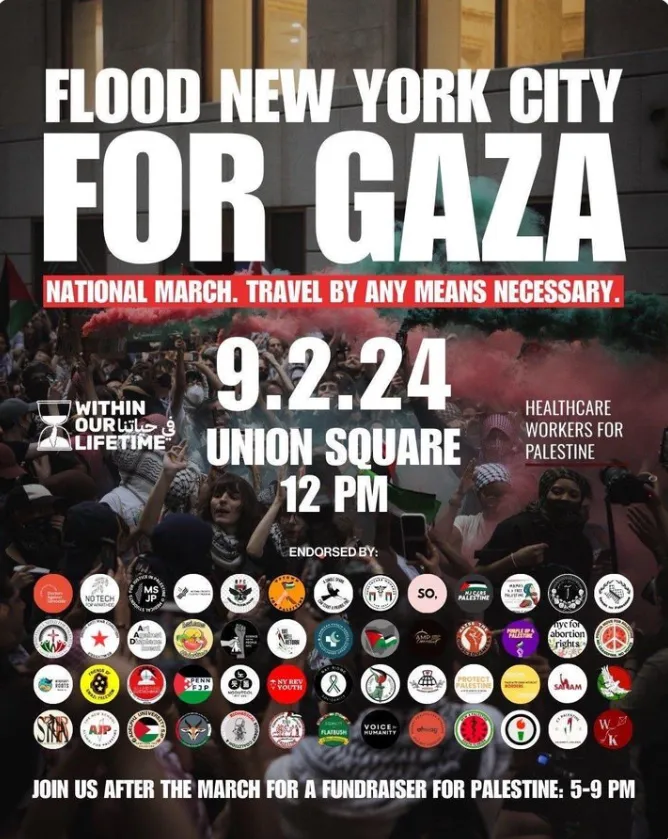 Flood NewYorkCity For Gaza