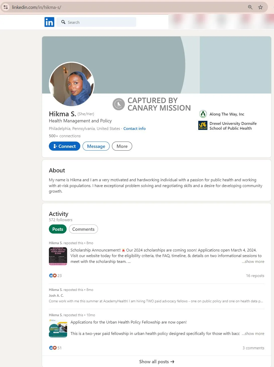 Hikma Salhe  - LinkedIn - Oct 22, 2024