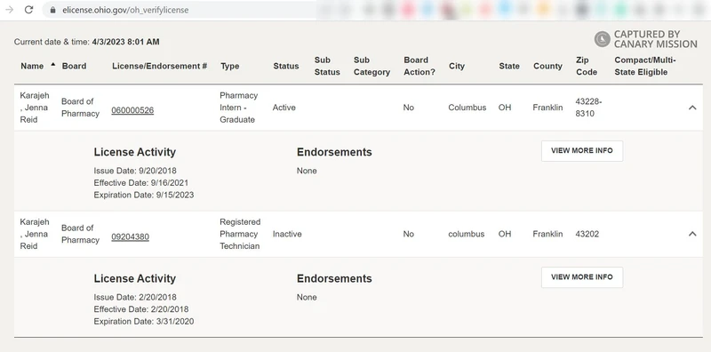 Jenna Karajeh cm19 elicense.ohio.gov_#19