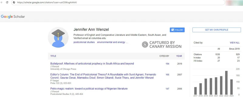 Jennifer Wenzel cm09 scholar.google.com_#8