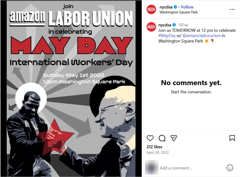 Join Amazon Labor Union In Celebrating May Day International Workers Day