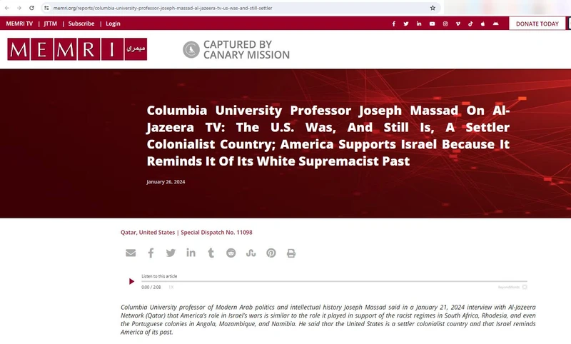 Joseph Massad cm24 memri.org_#24