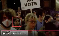 Close Up of Mahreen Syed at Protest