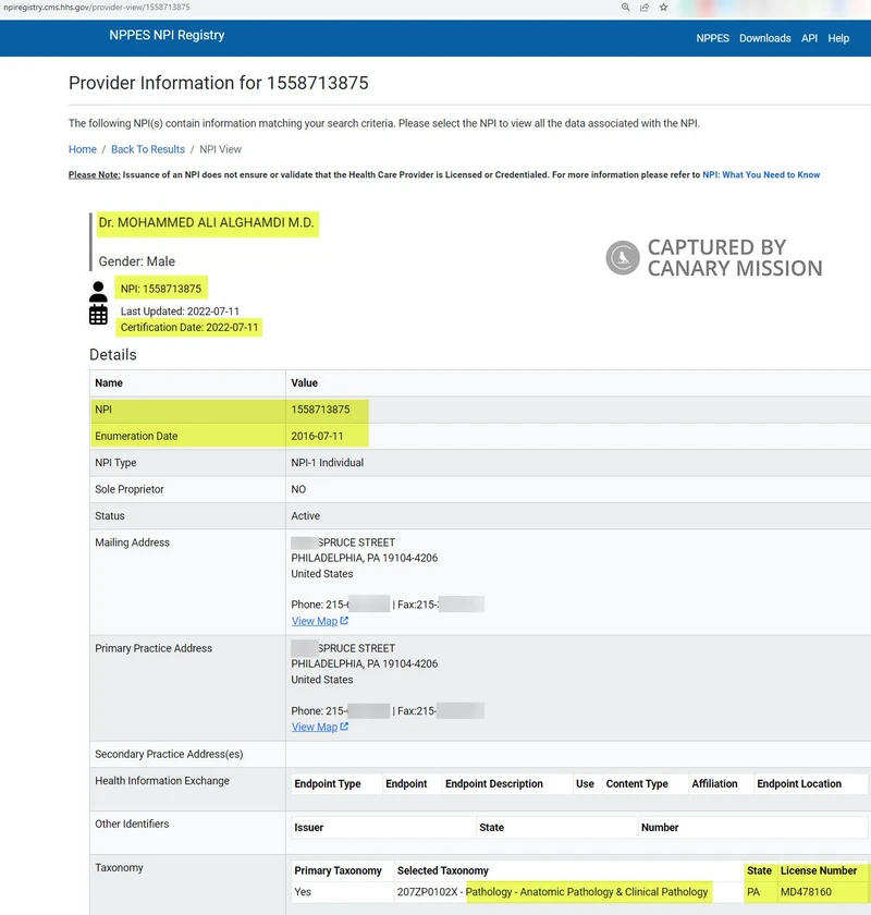 Mohammed Alghamdi cm06 npiregistry.cms.hhs.gov_#6