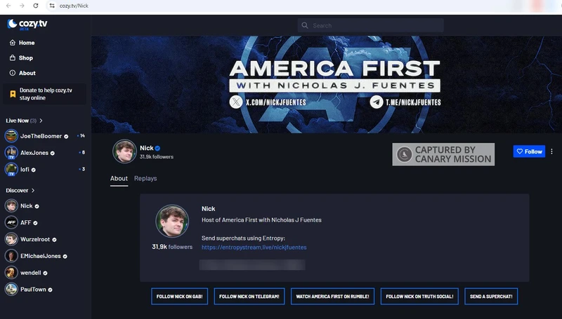 Nick Fuentes cm58 cozy.tv_#66