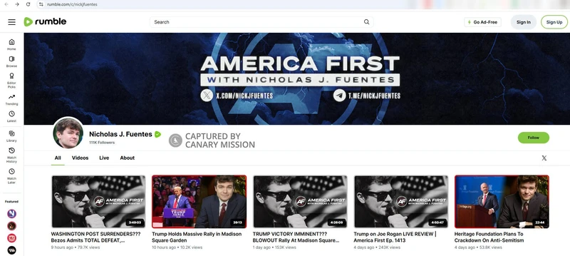 Nick Fuentes cm61 rumble.com_#69