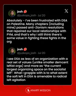 DSA Member Expresses Frustration