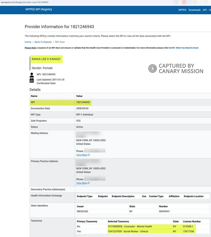 Rania Kanazi cm04 npiregistry.cms.hhs.gov_#4