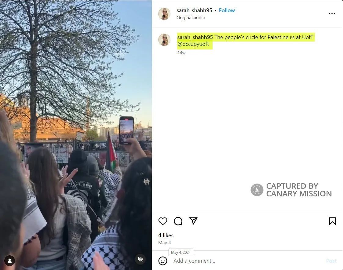 Sarah Shah  - Instagram - May 3, 2024