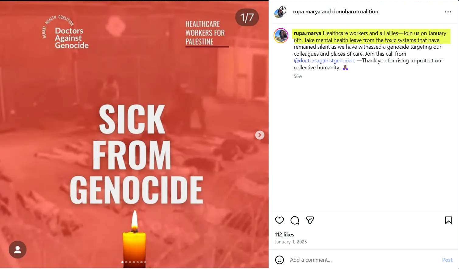 Sickness From Genocide Gathering