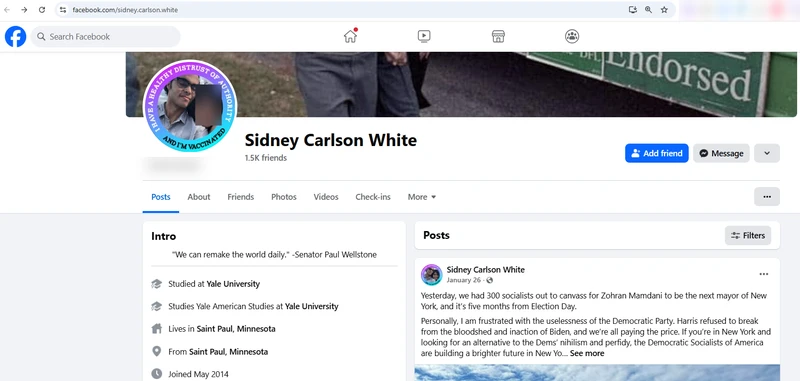 Sidney Carlson White_#35