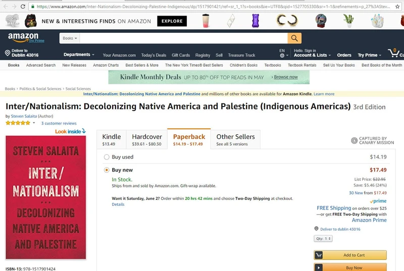 Steven Salaita cm26 Amazon_#30