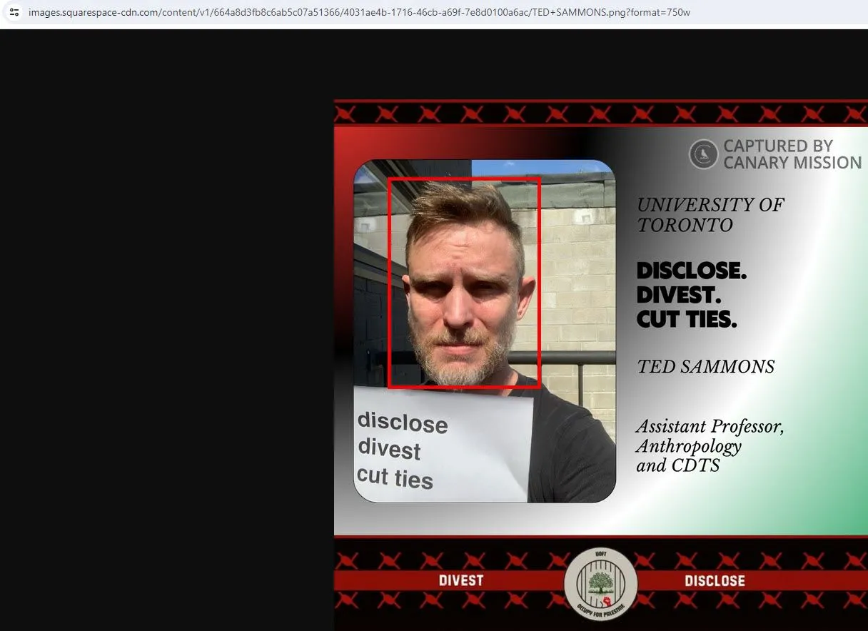 Ted Sammons  - uoftdivest.ca - Jul 18, 2024