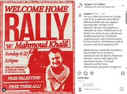 Welcome Home Rally With Mahmoud Khalil - 6/22/2025