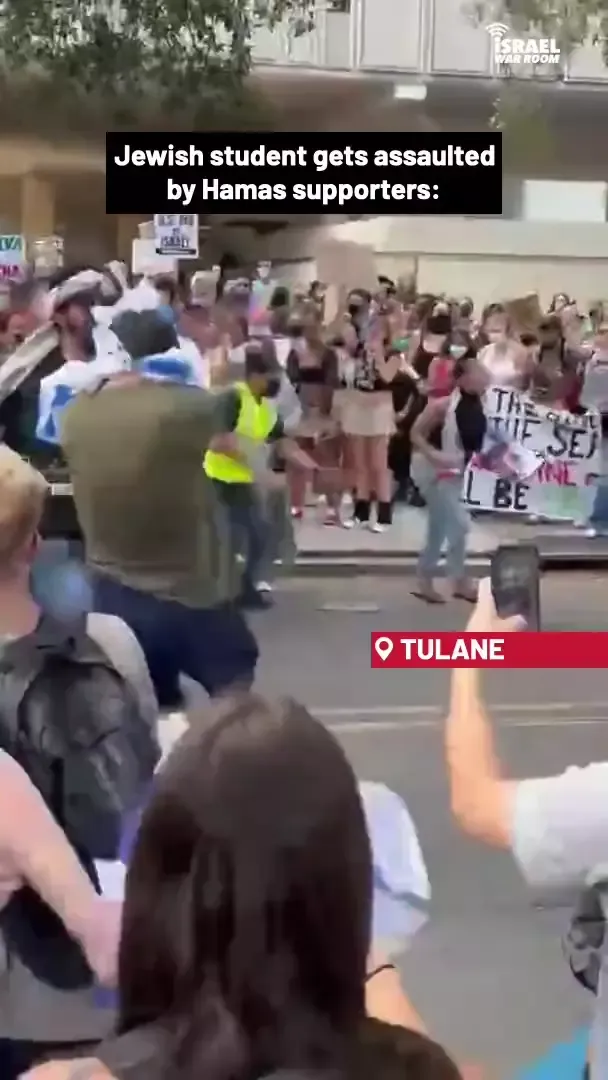 Abraham Quraan Assaults Jewish Student at Pro-Israel Rally Tulane University New Orleans Louisiana Twitter_#16