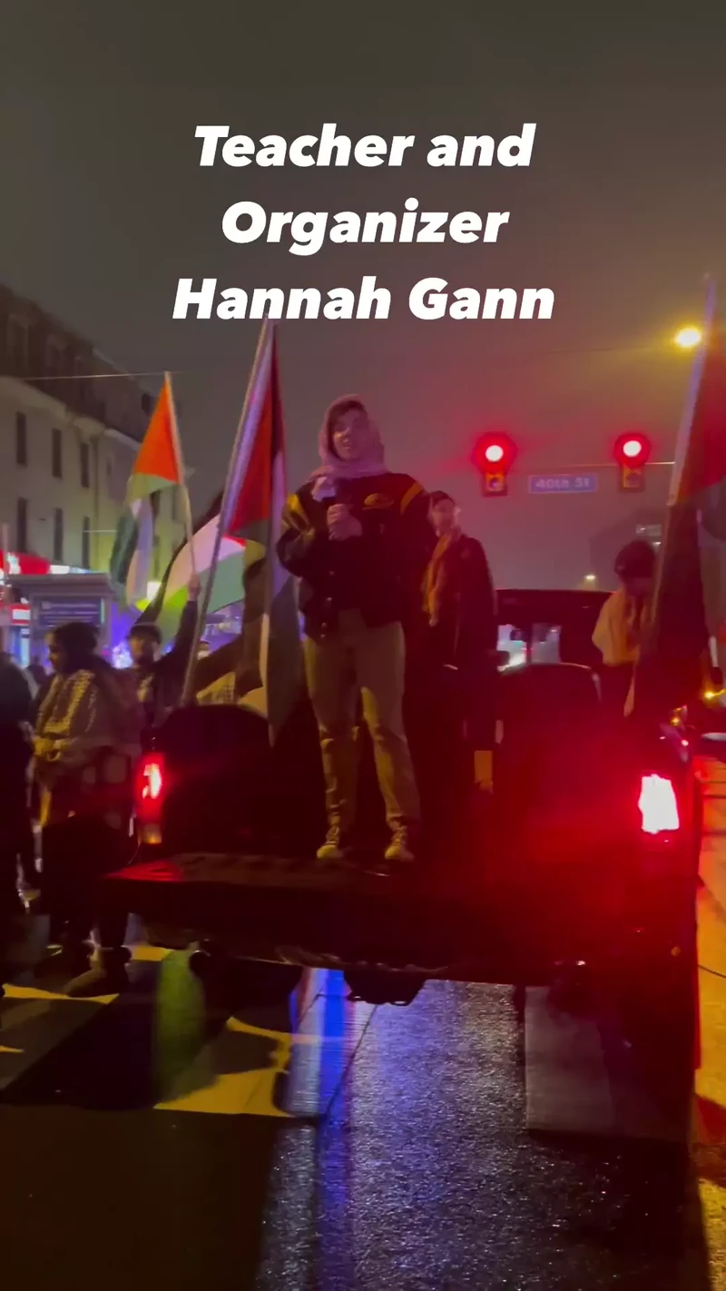 Anti Israel activist speaks at a protest in Philadelphia Instagram_#40