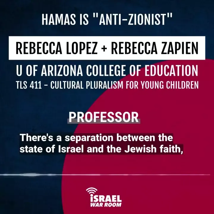 Becka Lopez and Rebecca Zapien Teach Education Class on Israel-Hamas War Video 1 University of Arizona Twitter_#20