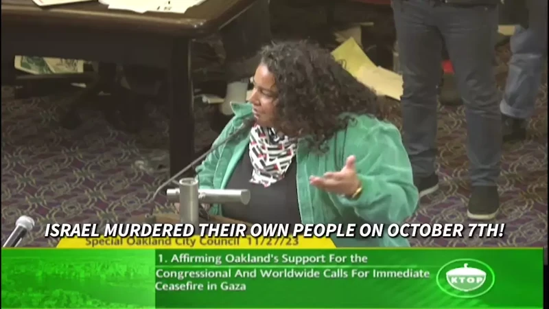 Brooke Lober Blames Israel for Hamas War Crimes At City Council Meeting Oakland California Twitter_#14