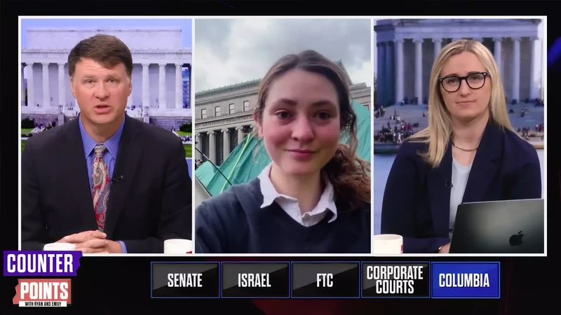 Columbia student protester live from the Gaza encampment YouTube_#15