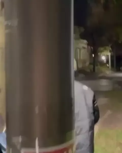 Jack MacCalluym Rips Down Posters of Israeli Civilians Kidnapped by Hamas Washington DC  Instagram_#6