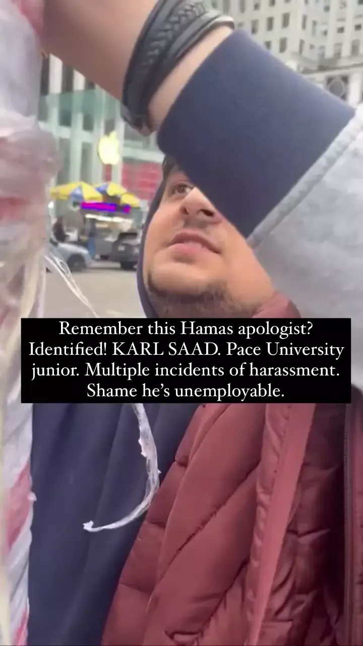 Karl Saad Rips Down Posters of Israeli Civilians Kidnapped by Hamas New York City Instagram_#11