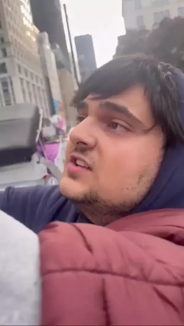 Karl Saad Rips Down Posters of Israeli Civilians Kidnapped by Hamas New York City Instagram_#10