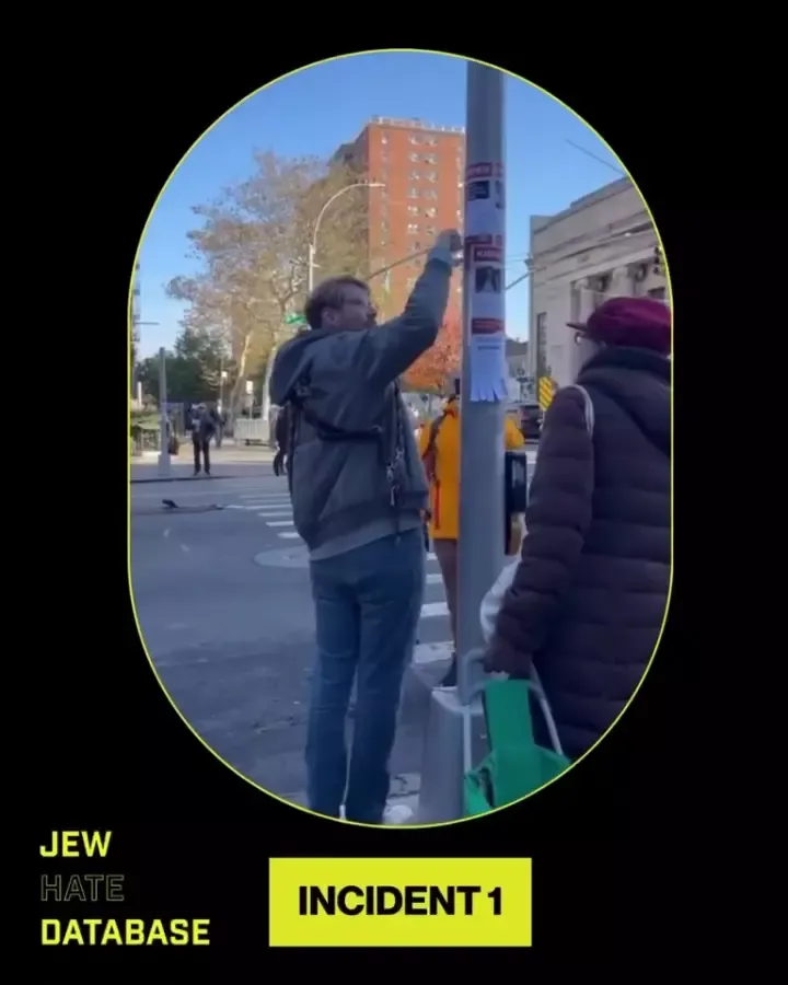 Mackenzie Watson Rips Down Posters of Israeli Civilians Kidnapped by Hamas New York City Instagram_#11