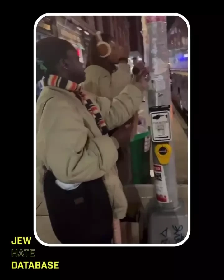 Matene Toure Rips Down Posters of Israeli Civilians Kidnapped by Hamas New York City Instagram_#16