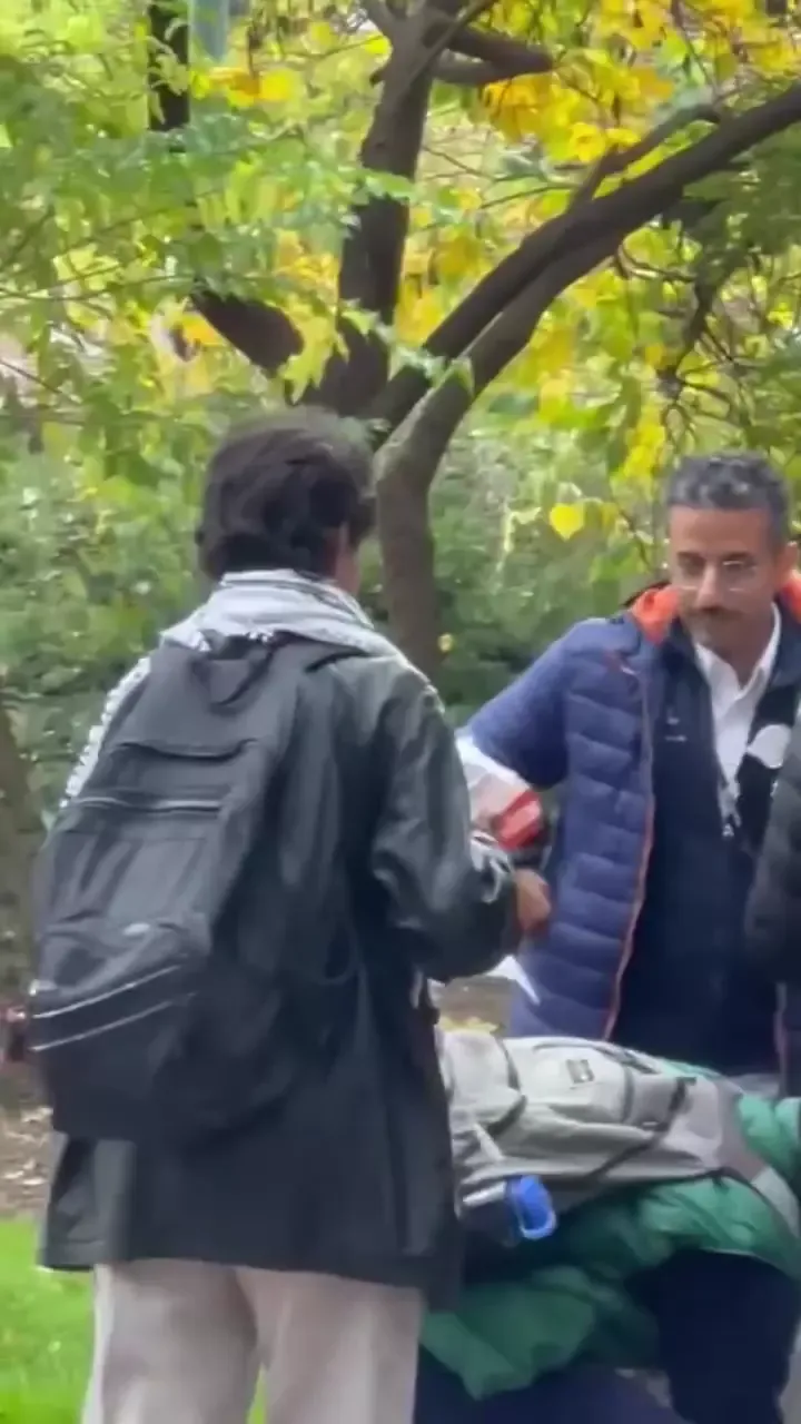 Mohammed Alghamdi Rips Down Posters of Israeli Civilians Kidnapped by Hamas Philadelphia Pennsylvania Instagram_#16