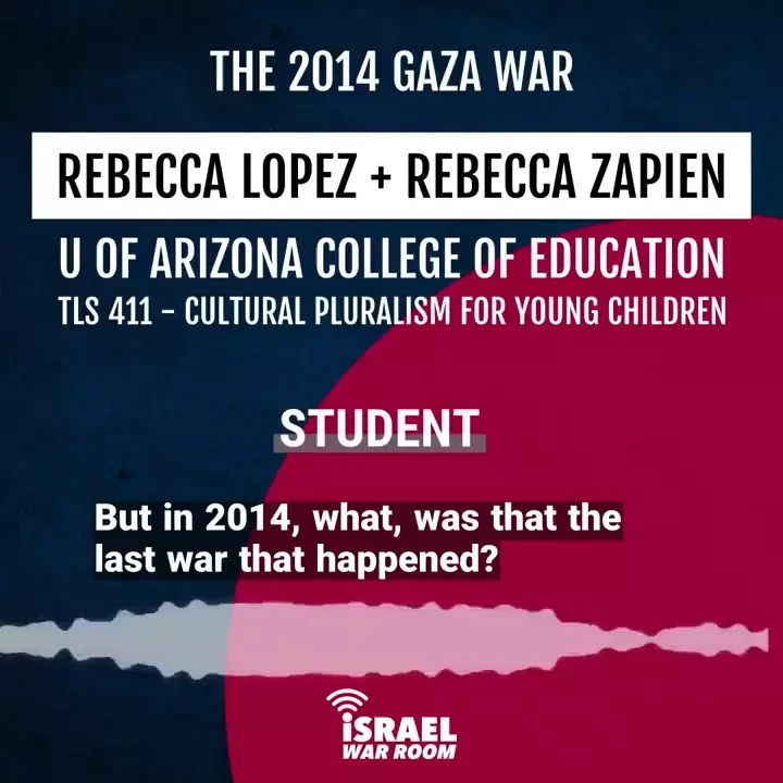 Rebecca Lopez and Rebecca Zapien Teach Education Class on Israel Hamas War Video 3 University of Arizona Twitter_#22