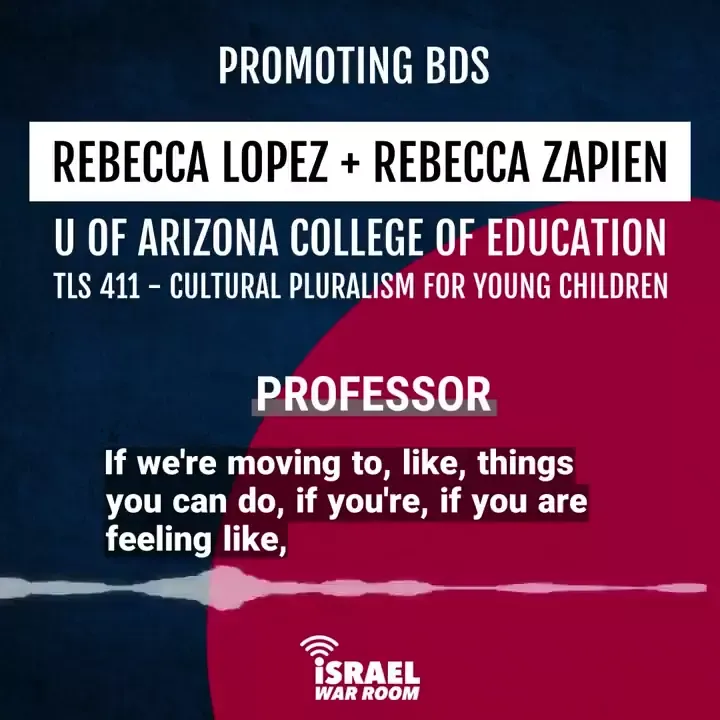Rebecca Lopez and Rebecca Zapien Teach Education Class on Israel Hamas War Video 7 University of Arizona Twitter_#26
