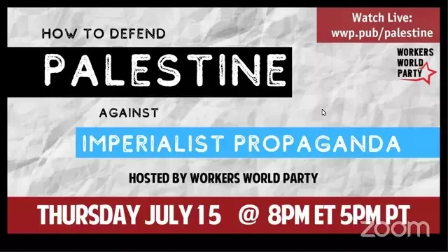 Workers World Party How to Defend Palestine Against Zionist Propaganda Facebook_#96