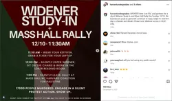 Widener Study-In and Mass Hall Rally - 12/10/2023