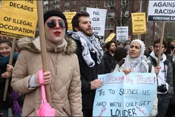 Students and Supporters Protest Ban on Fordham SJP
