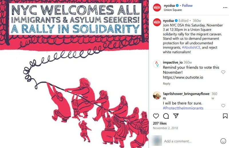 NYC Welcomes All Immigrants_NYC-DSA - Nov. 3, 2018