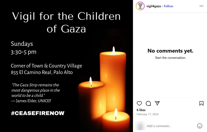 Vigil For The Children Of Gaza -- use this one for the Flyer